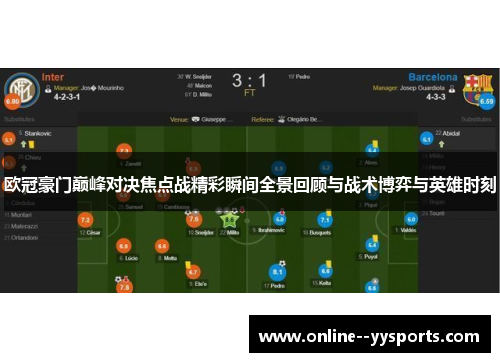 欧冠豪门巅峰对决焦点战精彩瞬间全景回顾与战术博弈与英雄时刻